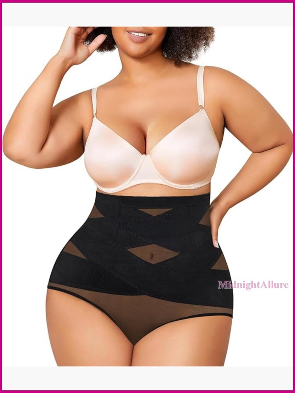 Plus Size Tummy Control Butt Lifting Shapewear Shorts High Waist Body Shaper
